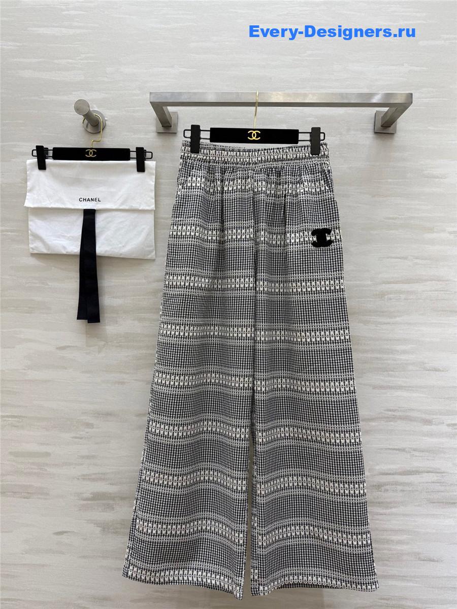 Ch**el striped straight pants