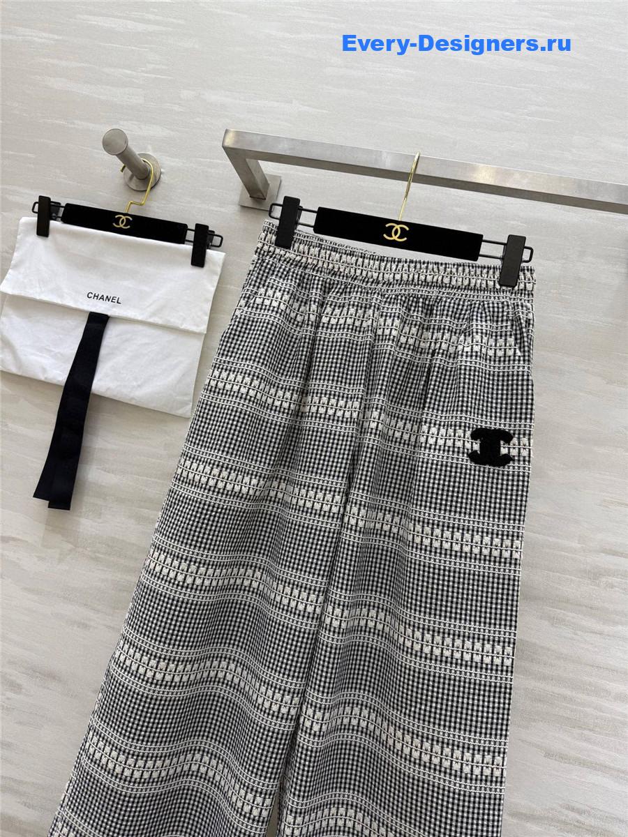 Ch**el striped straight pants