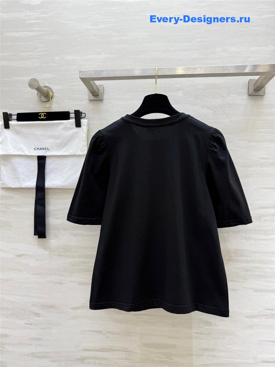 Ch**el black camellia tee