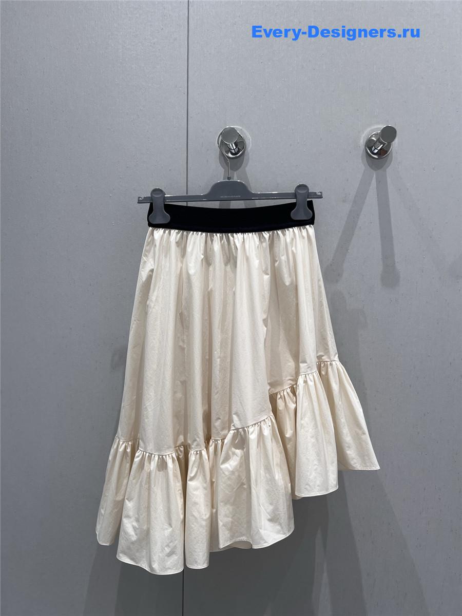 Pra*a beige ruffle skirt
