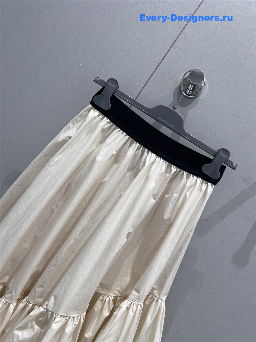Pra*a beige ruffle skirt