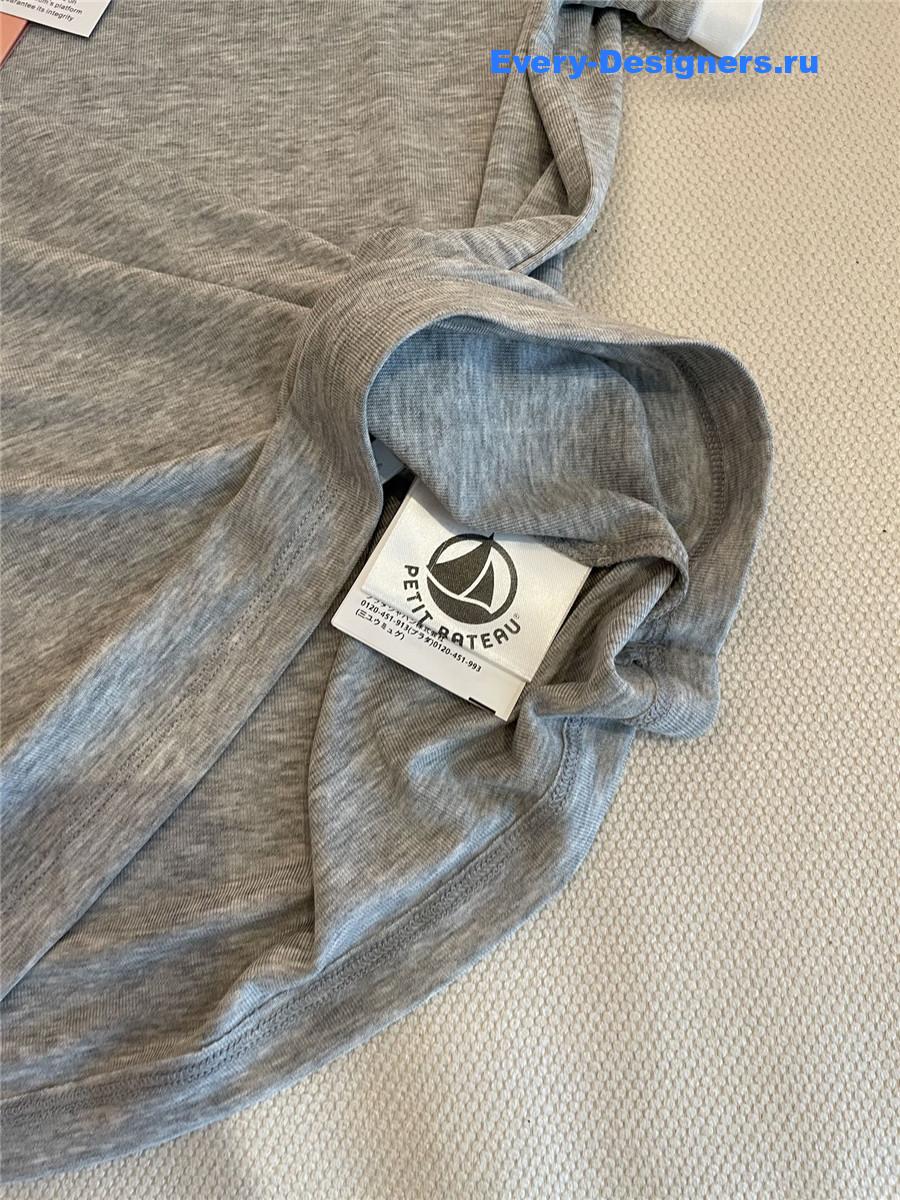 Miu Miu Grey Embroidered T-shirt