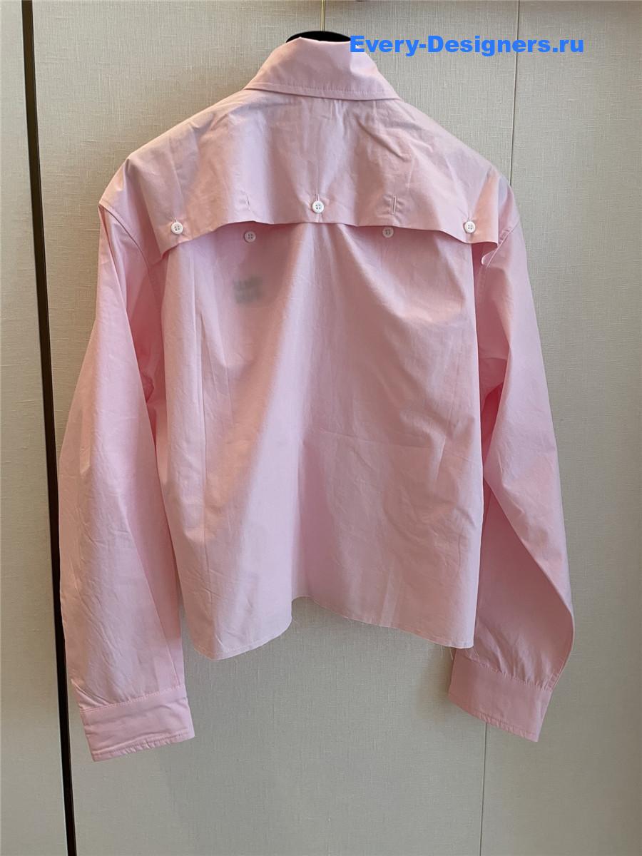Miu Miu Alabaster Pink Poplin Blouson