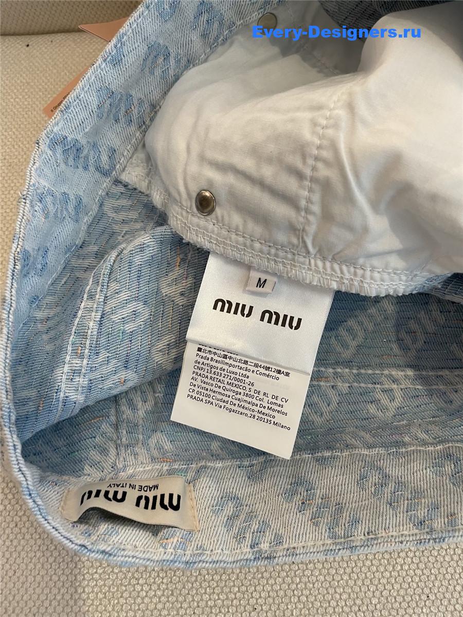 Miu Miu Sapphire Blue Denim Shorts