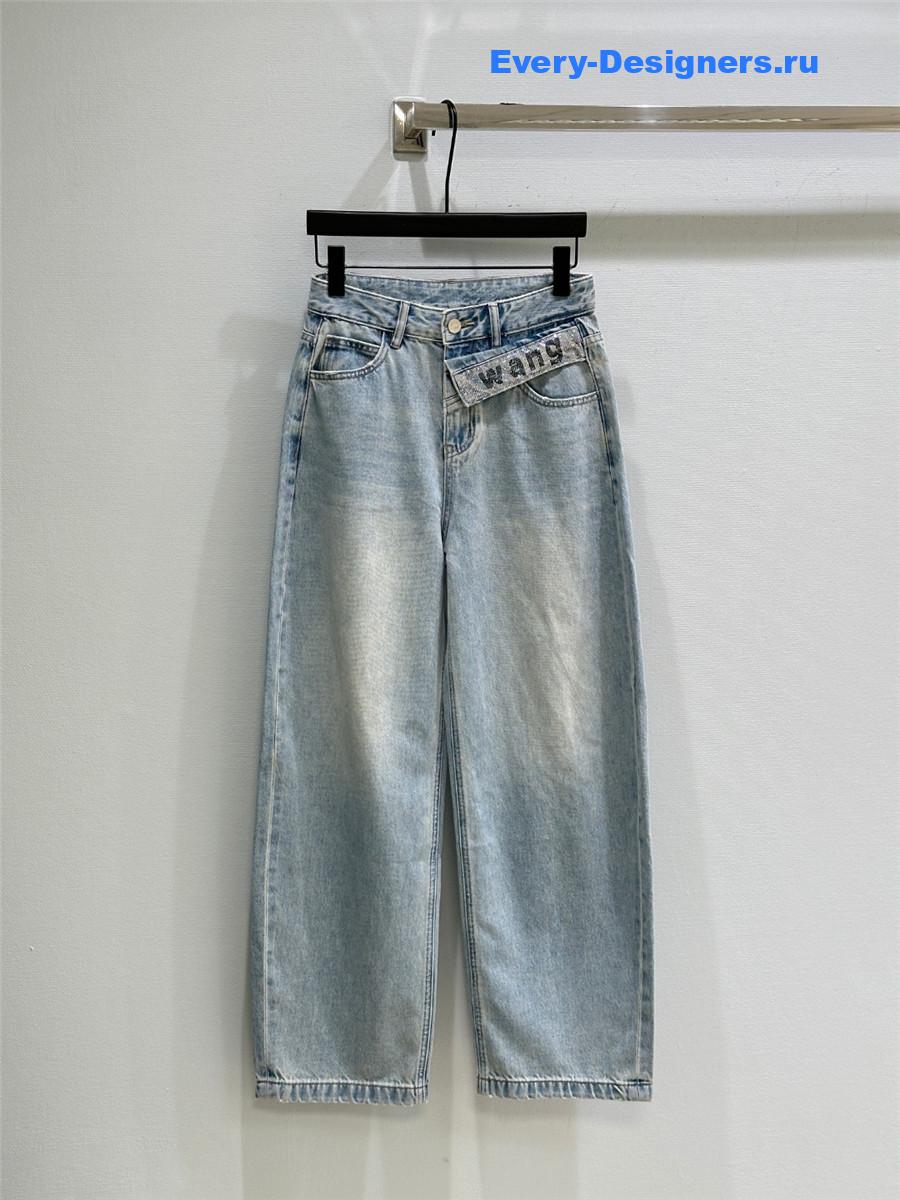 A1exa*der wang rhinestone light blue jeans