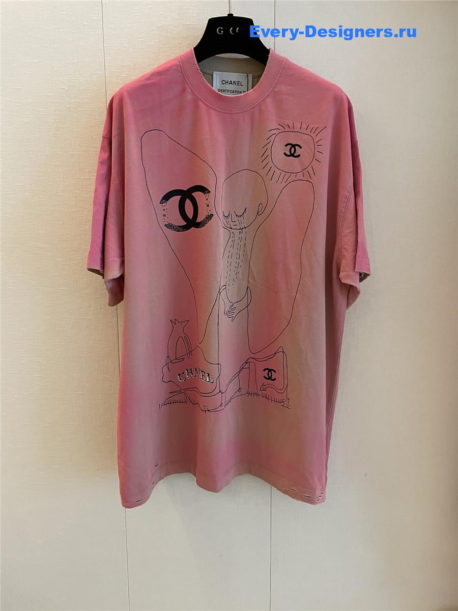 Ch**el cc logo cartoon t-shirt