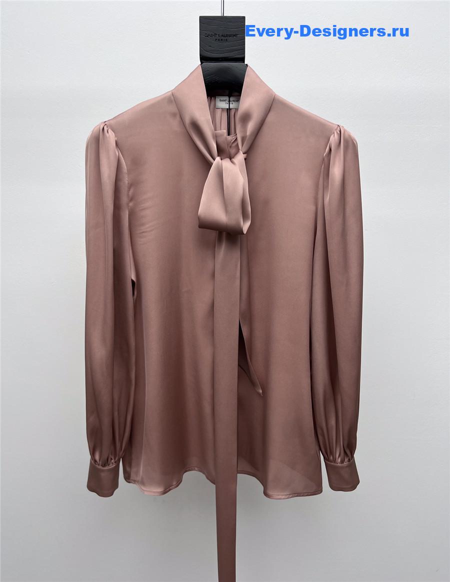Sa1nt Lau*nt silk charmeuse blouse