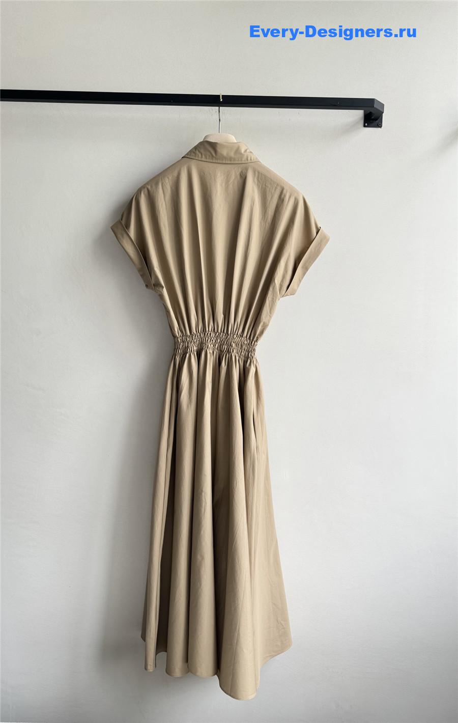 Miu Miu Khaki Poplin Shirt-Dress