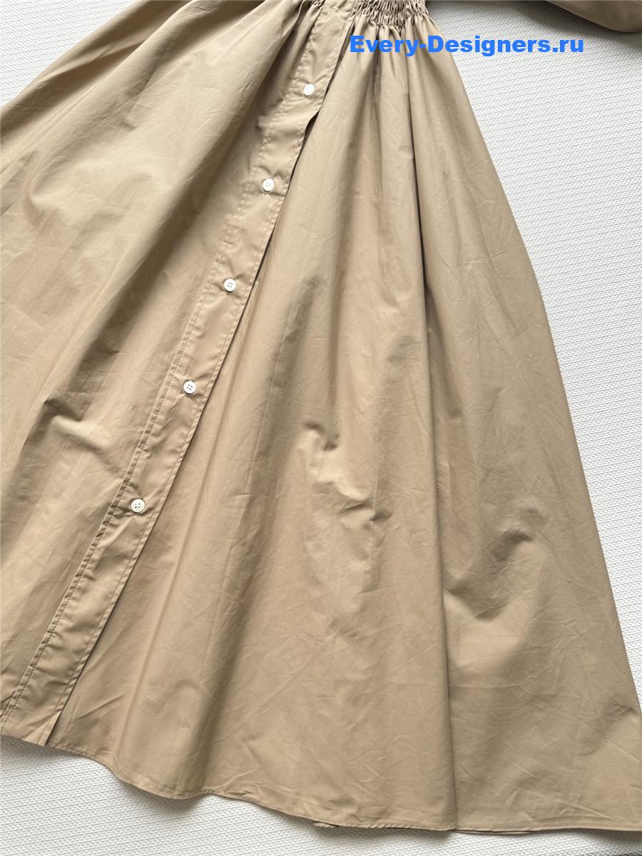 Miu Miu Khaki Poplin Shirt-Dress