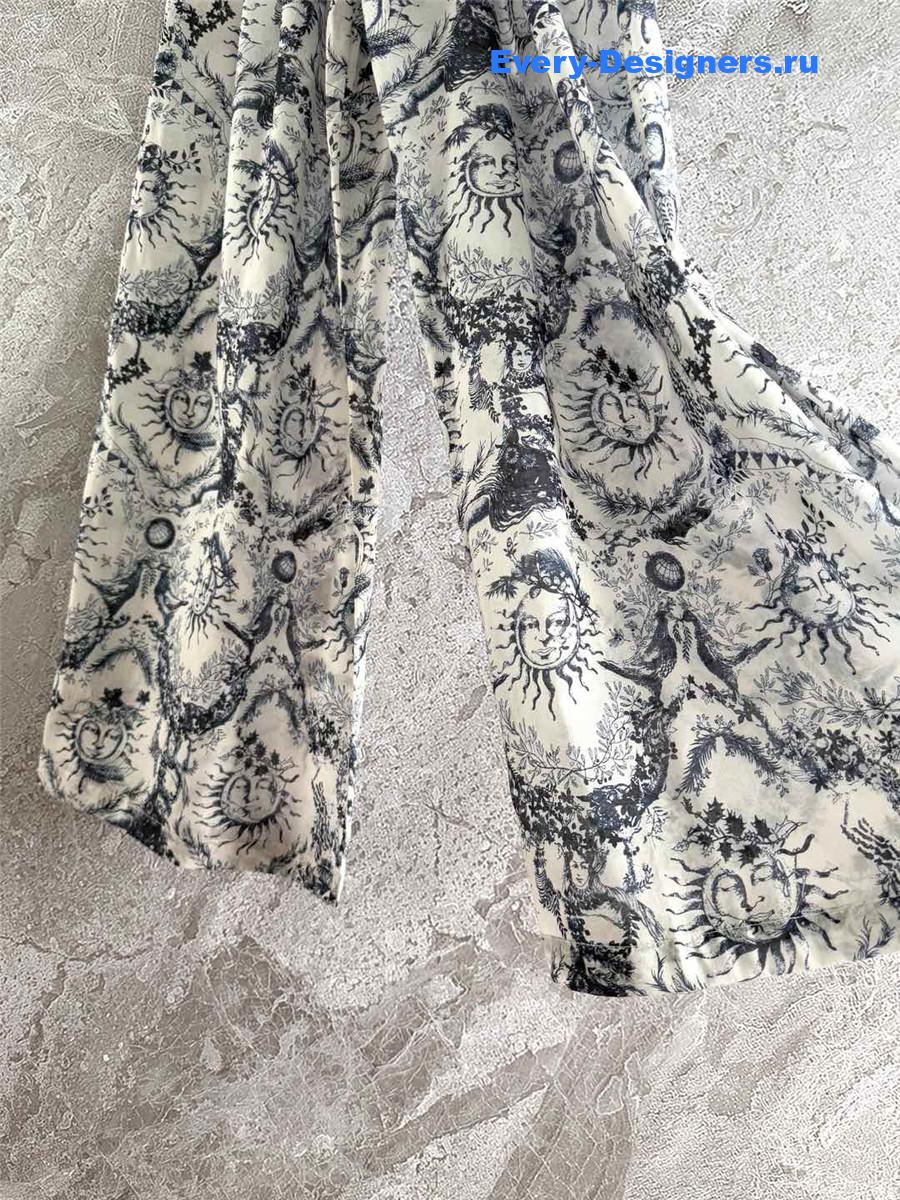 D10r sun god print wide leg pants