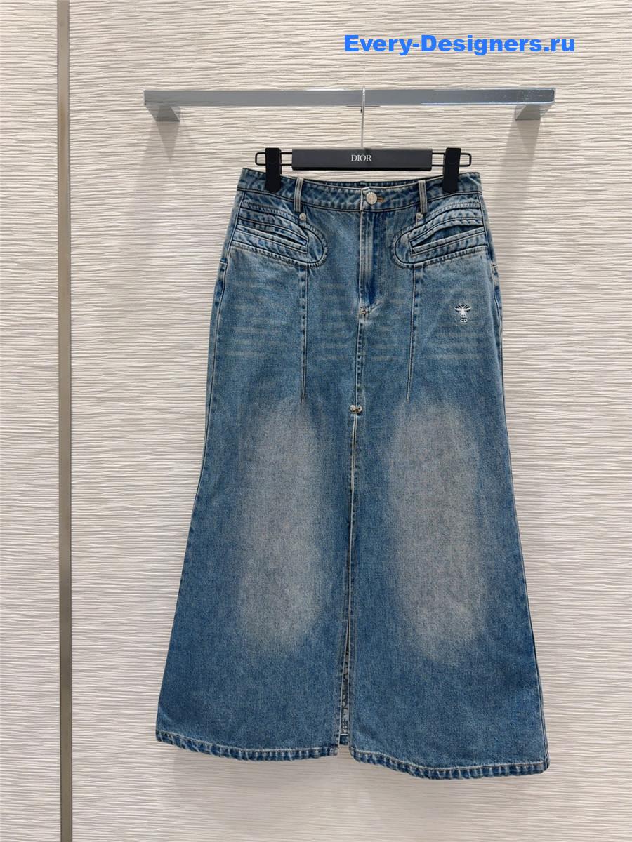 D10r cd blue denim skirt