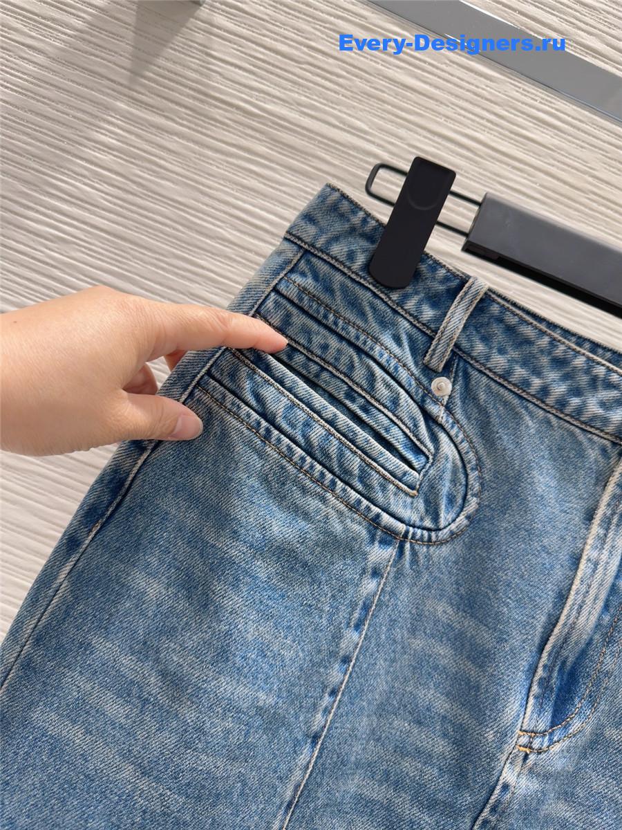 D10r cd blue denim skirt