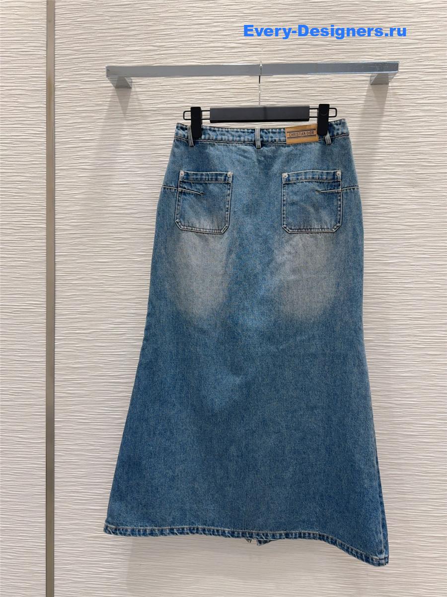 D10r cd blue denim skirt