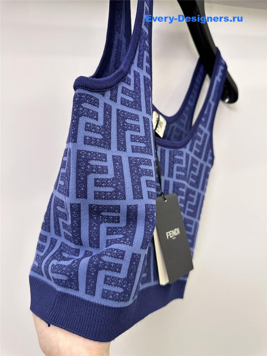 F**di ff blue knitted vest