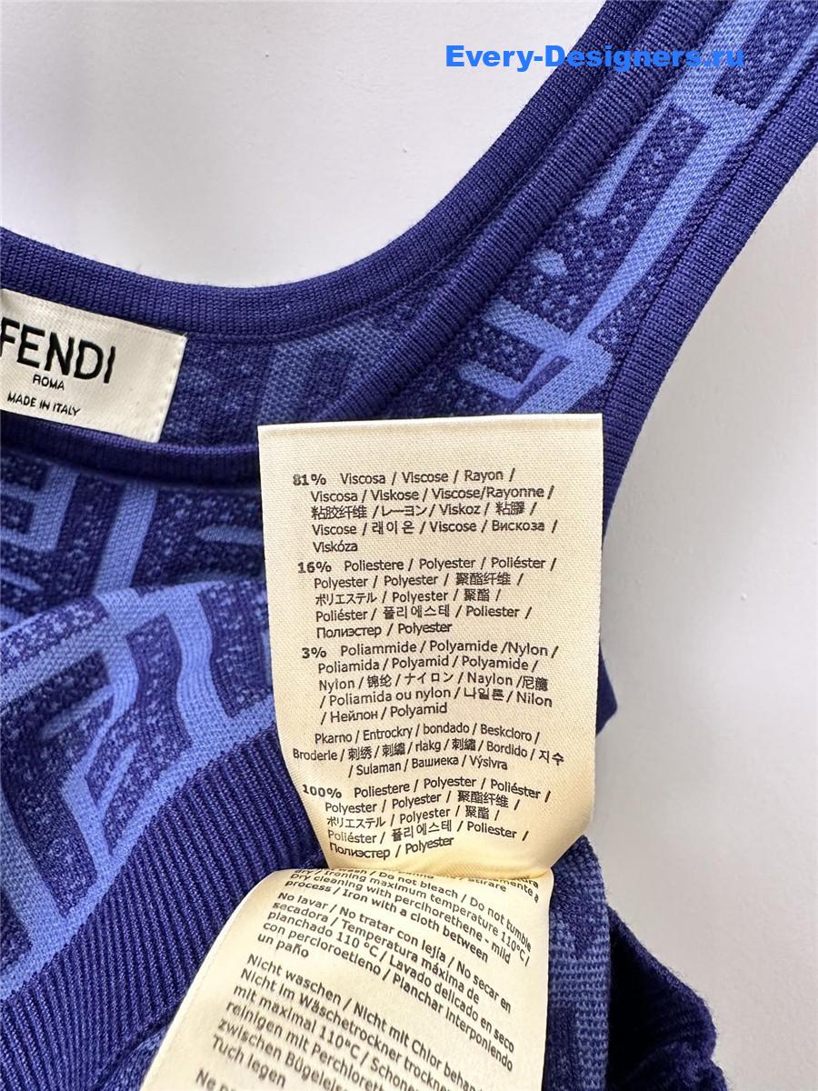 F**di ff blue knitted vest