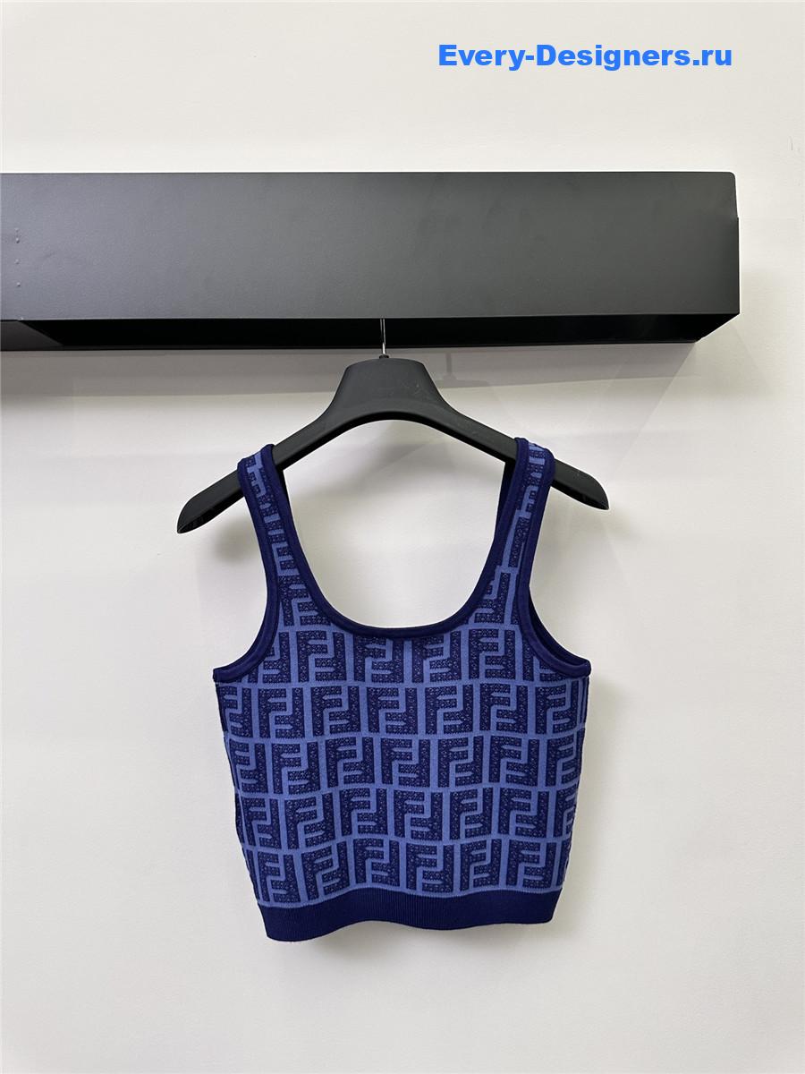 F**di ff blue knitted vest
