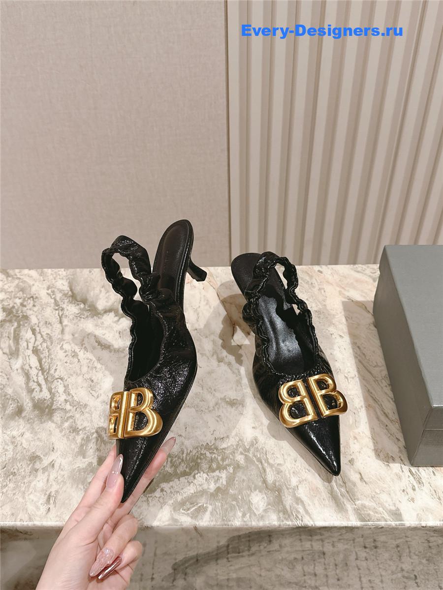 Ba1en*iaga monaco 50mm slingback in black