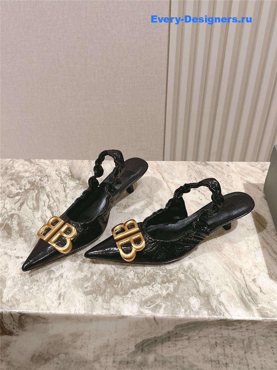 Ba1en*iaga monaco 50mm slingback in black