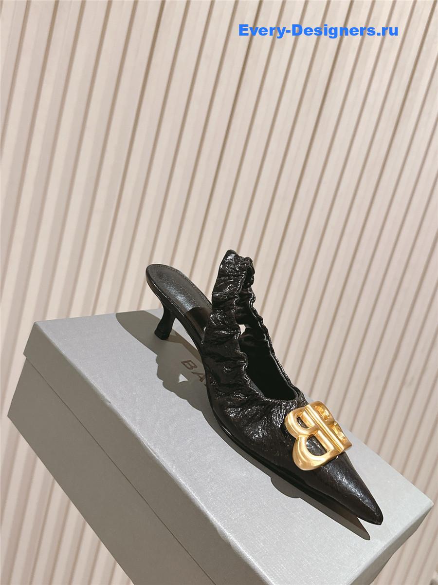 Ba1en*iaga monaco 50mm slingback in black