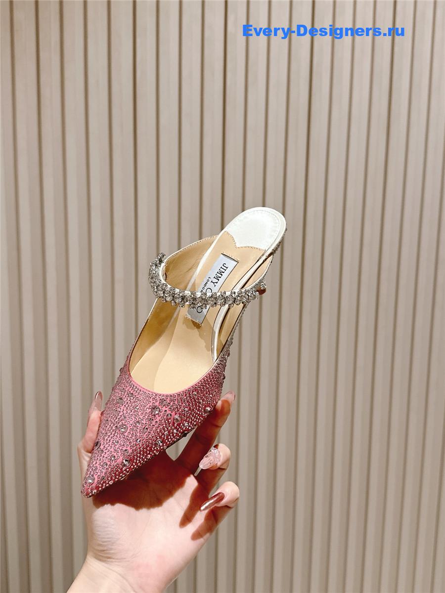 J1m*y Ch00 bing 65 pink glitter mules