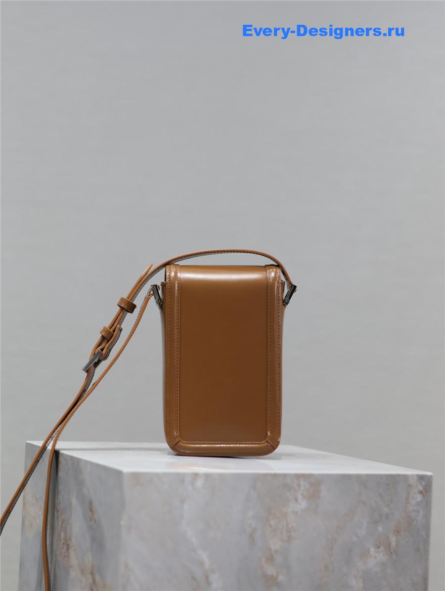 Sa1nt Lau*nt solferino mini leather messenger bag brown