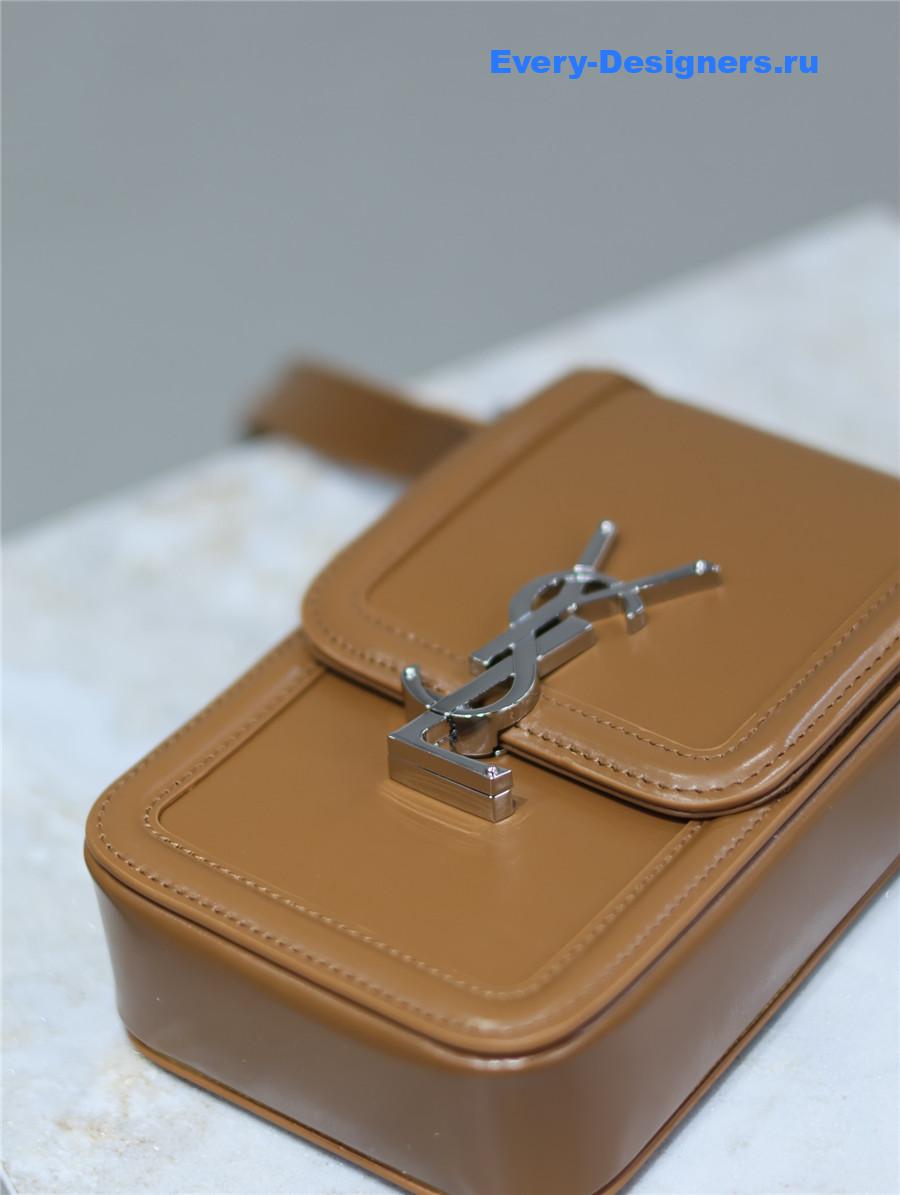 Sa1nt Lau*nt solferino mini leather messenger bag brown