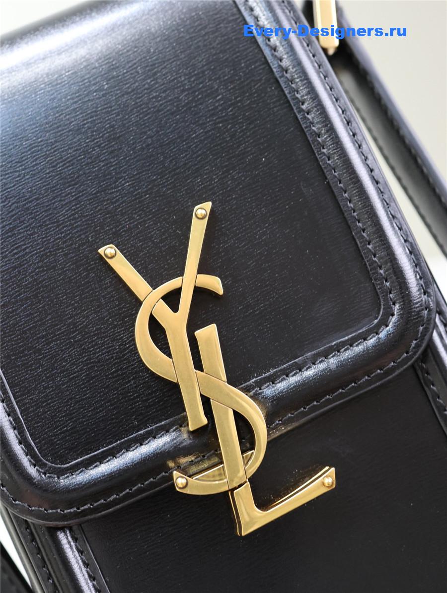 Sa1nt Lau*nt solferino mini black leather messenger bag