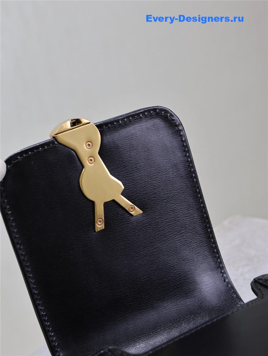 Sa1nt Lau*nt solferino mini black leather messenger bag