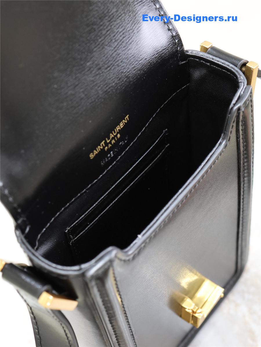 Sa1nt Lau*nt solferino mini black leather messenger bag