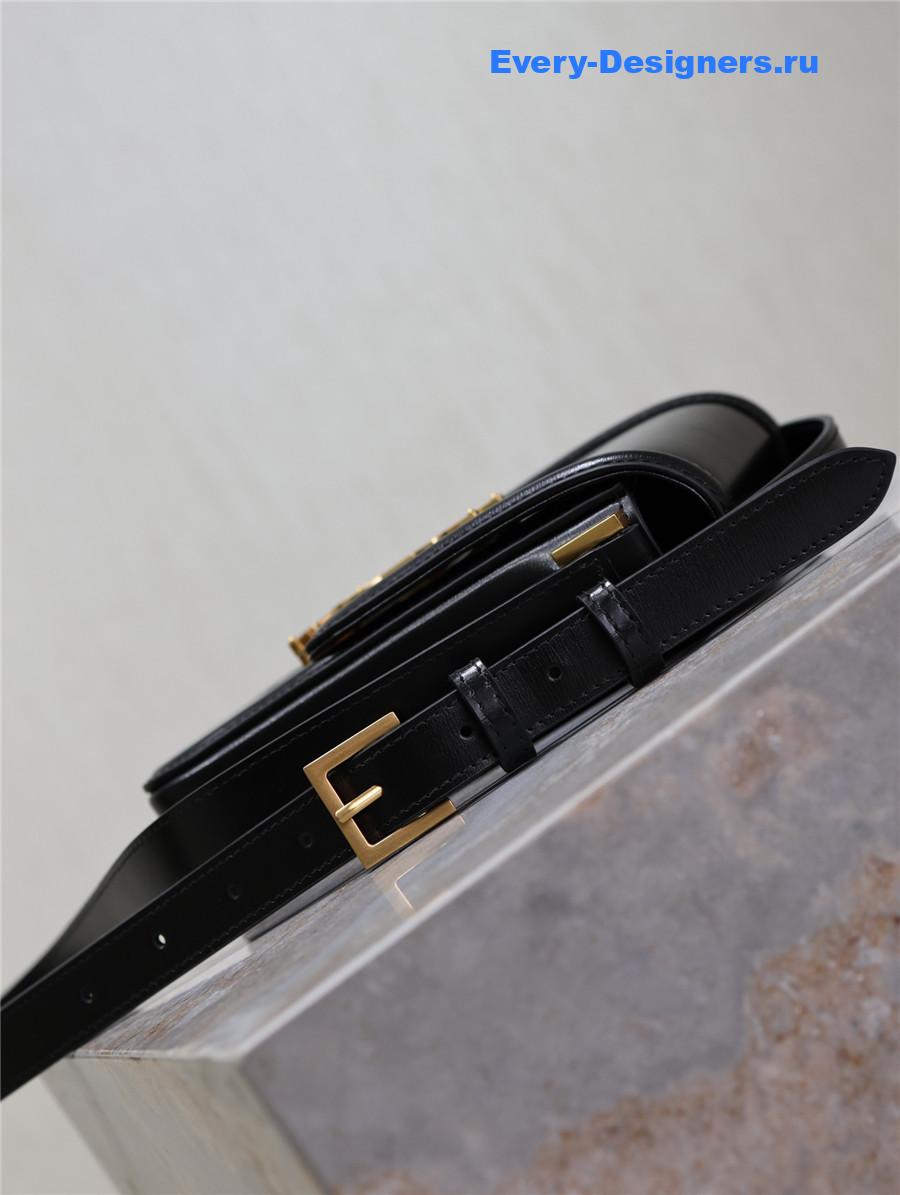 Sa1nt Lau*nt solferino mini black leather messenger bag