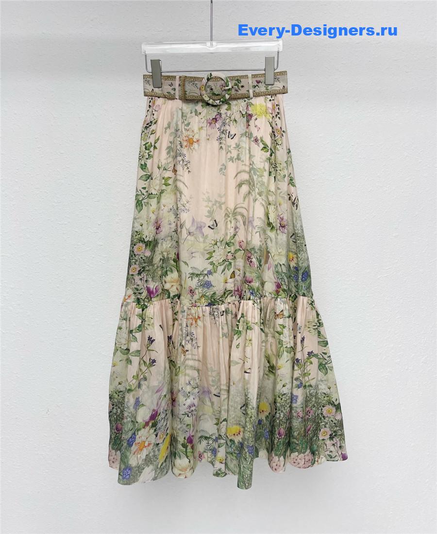 Zimm Halliday White Floral Linen Maxi Dress