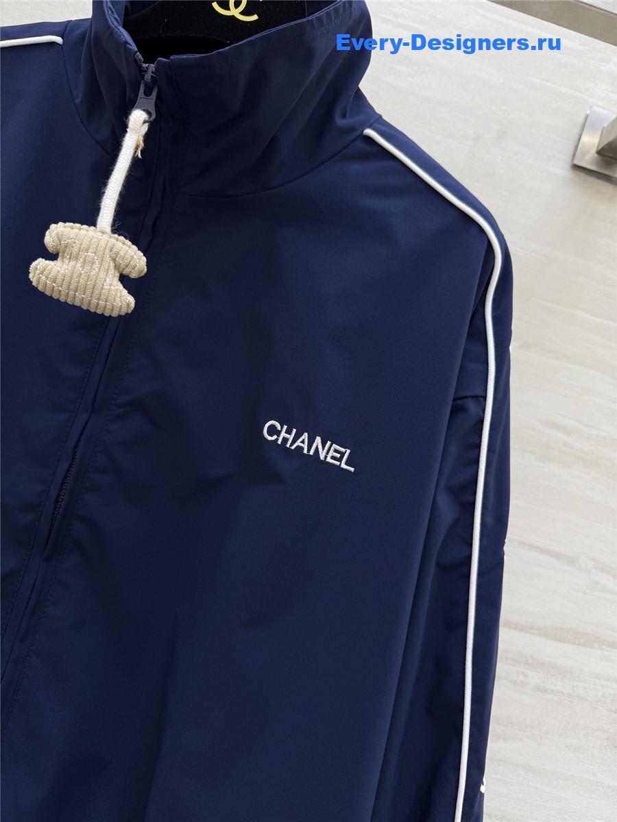 Ch**el vintage blue zipper jacket