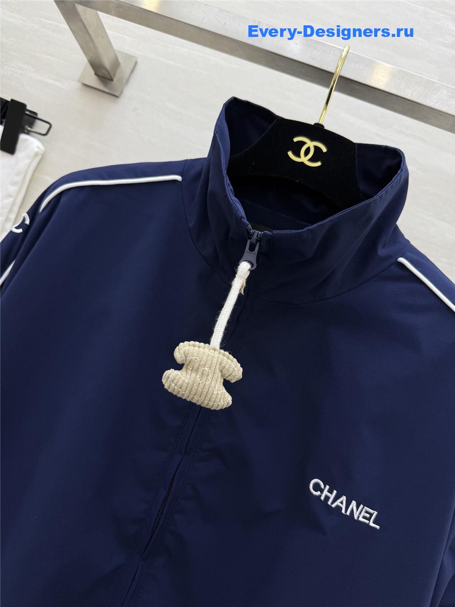 Ch**el vintage blue zipper jacket