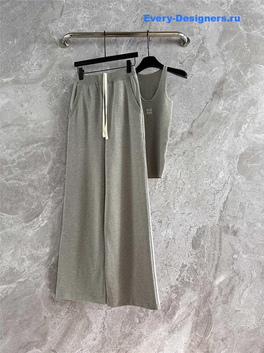 Miu Miu Grey Sports Sweatpants