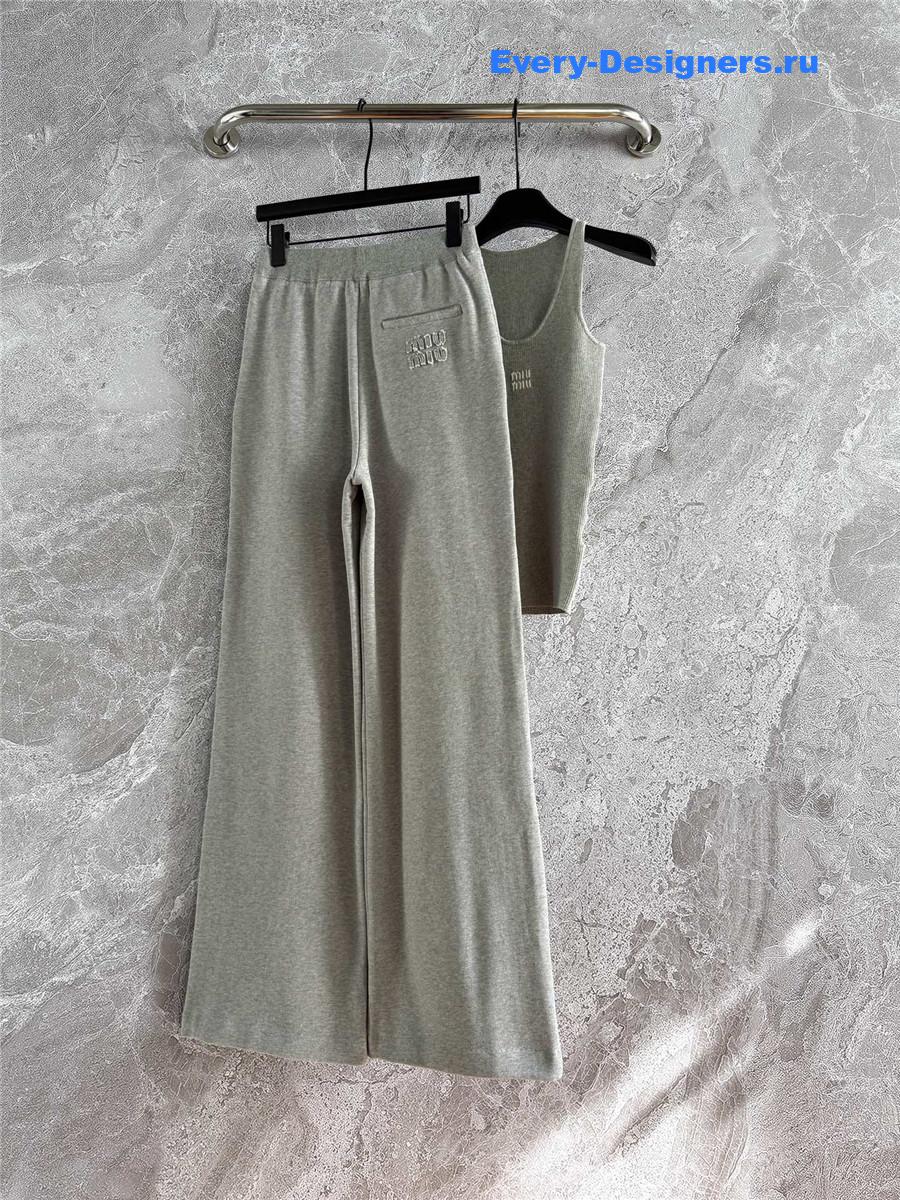 Miu Miu Grey Sports Sweatpants