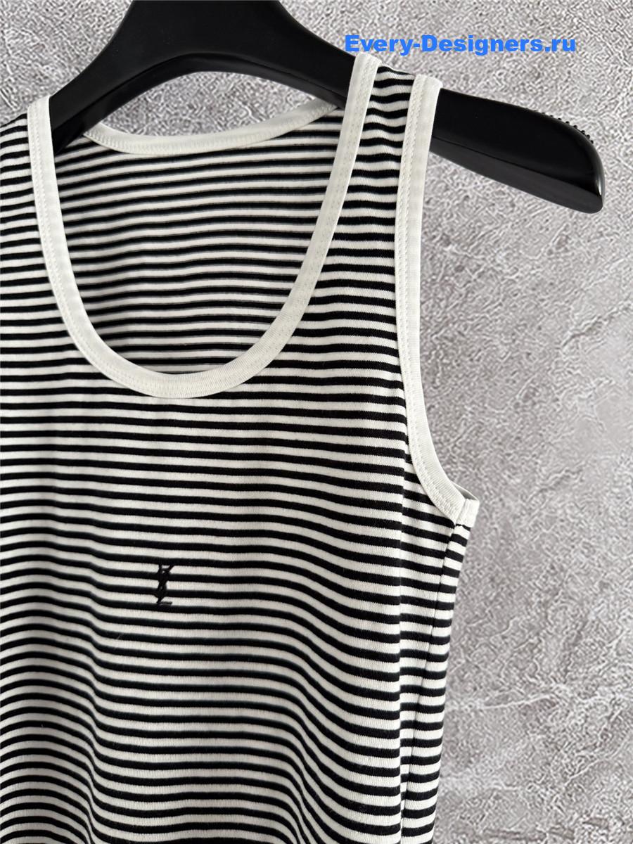 Sa1nt Lau*nt striped cassandre tank
