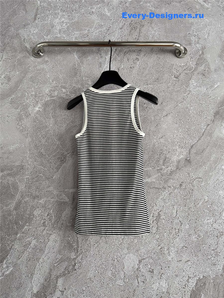 Sa1nt Lau*nt striped cassandre tank