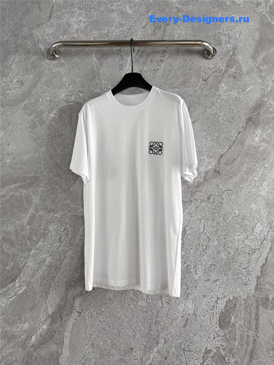 L0ew* white embroidered anagram t-shirt