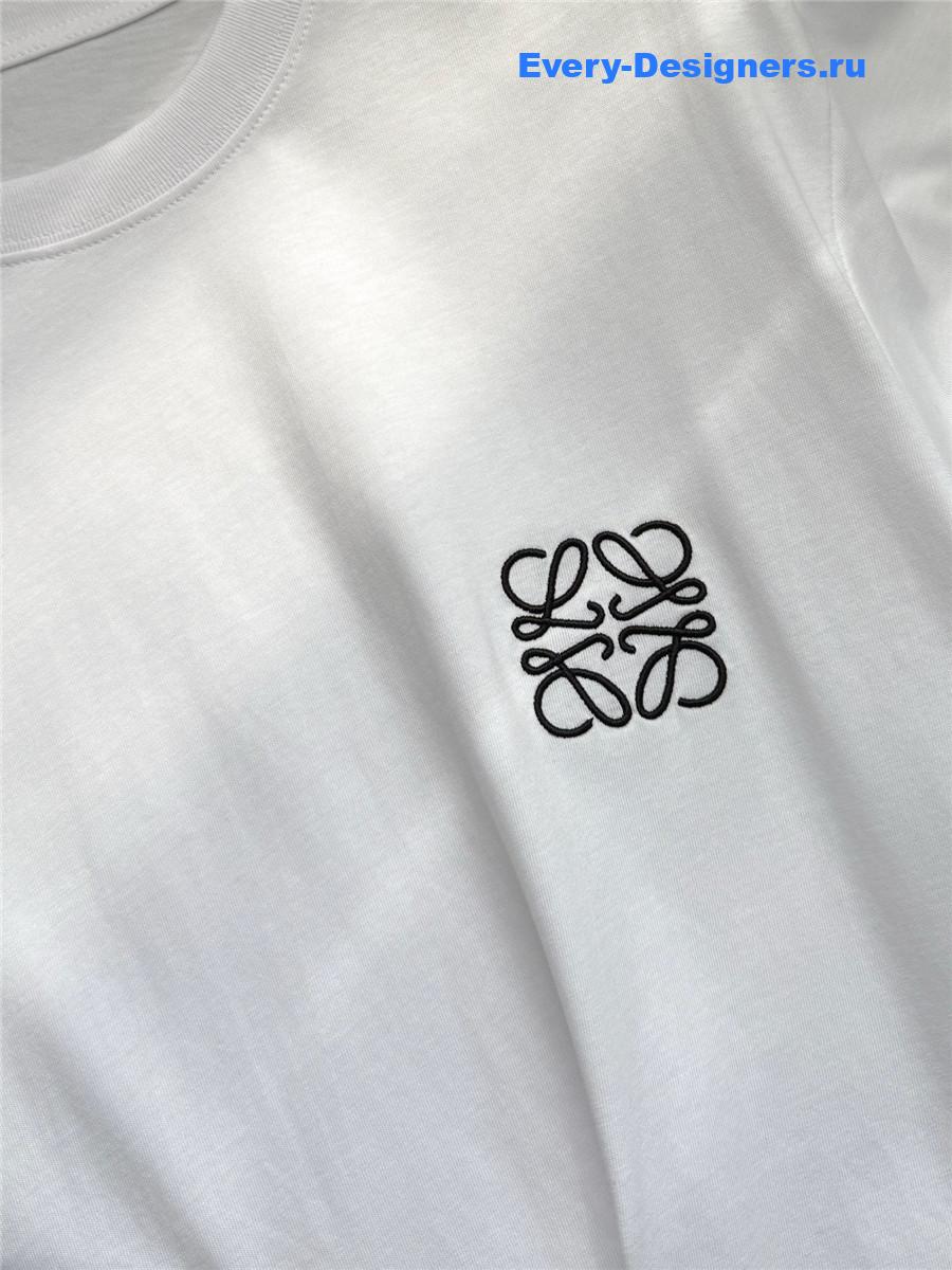L0ew* white embroidered anagram t-shirt