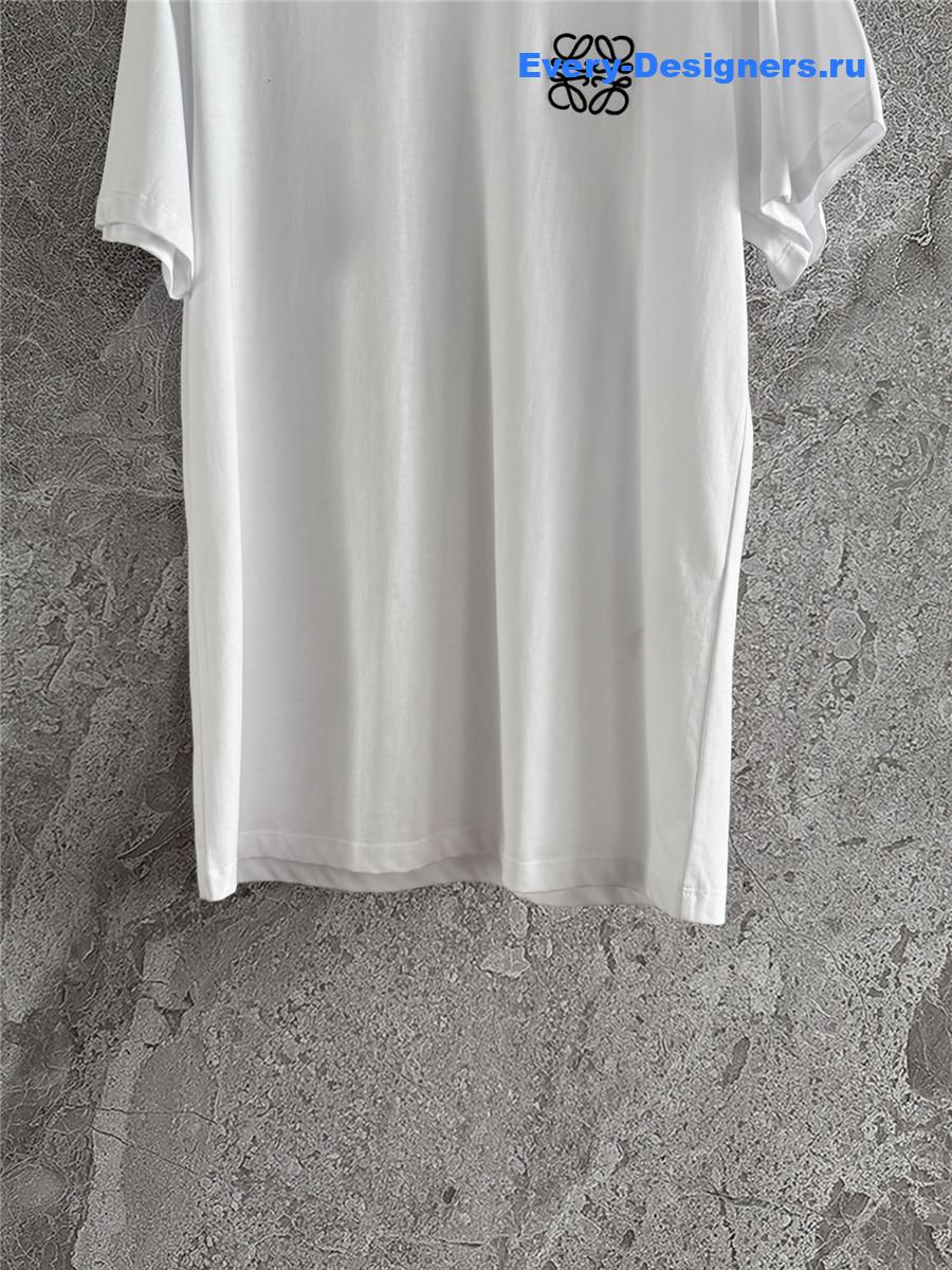 L0ew* white embroidered anagram t-shirt