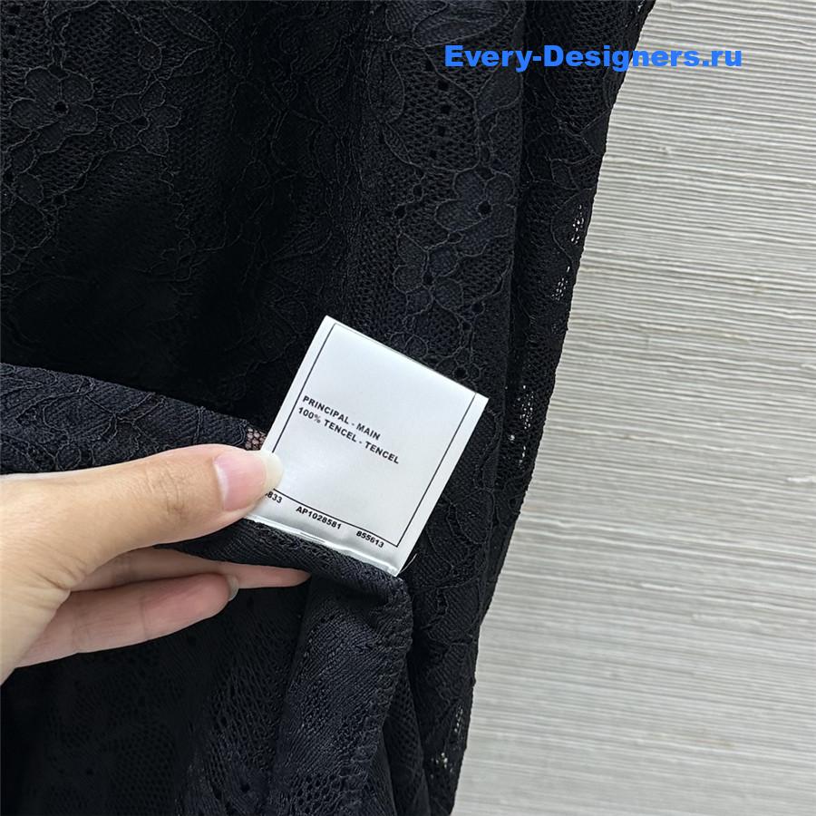 Ch**el black knitted lace dress