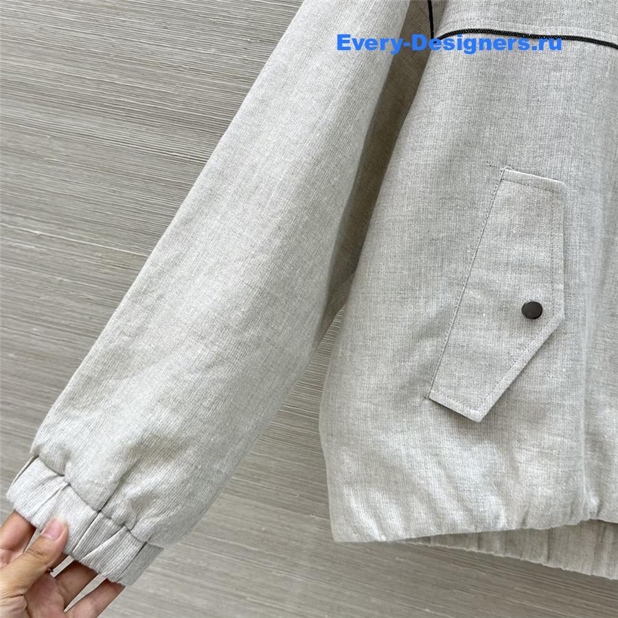 BC Beige Gold Linen Hooded Jacket