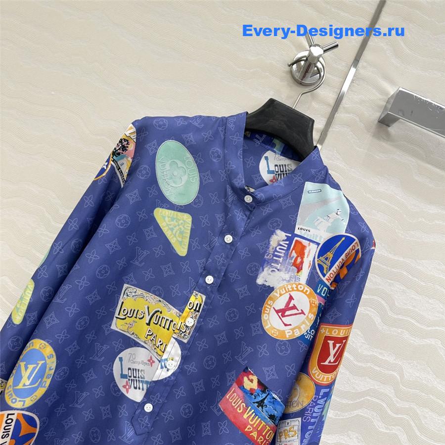 l0vis Vvtt0n mahina silk shirt blue