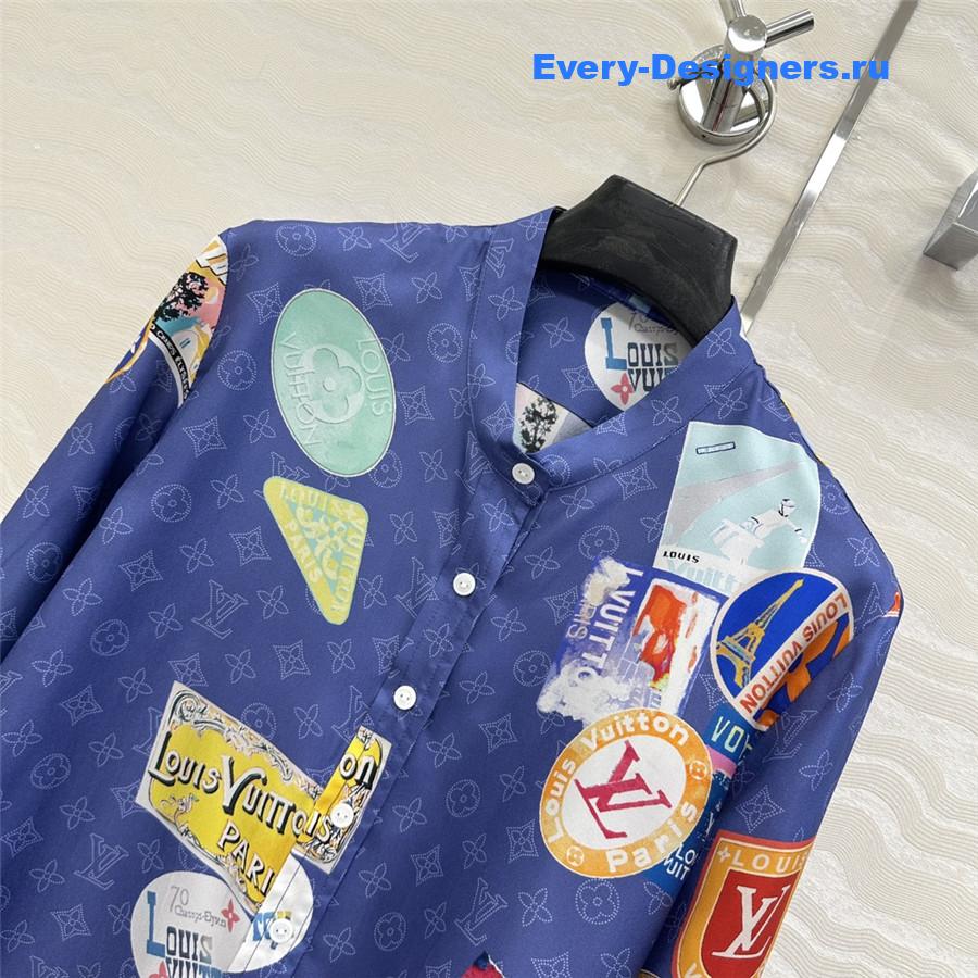 l0vis Vvtt0n mahina silk shirt blue