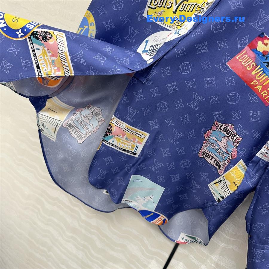 l0vis Vvtt0n mahina silk shirt blue