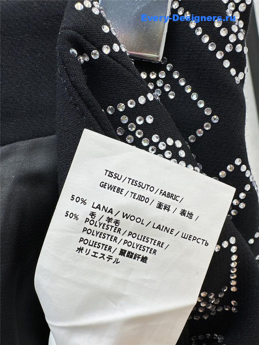 Sa1nt Lau*nt rhinestone logo shorts