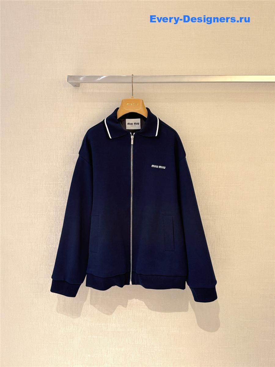 Miu Miu Navy Technical Blouson Jacket