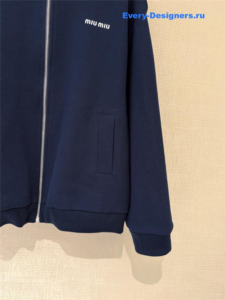 Miu Miu Navy Technical Blouson Jacket