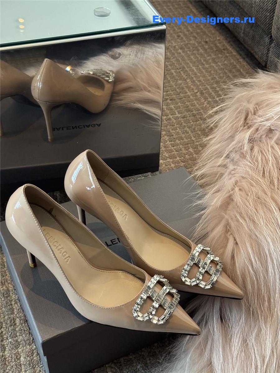 Ba1en*iaga beige bb knife pumps