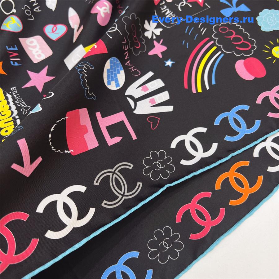 Ch**el cc print silk scarf